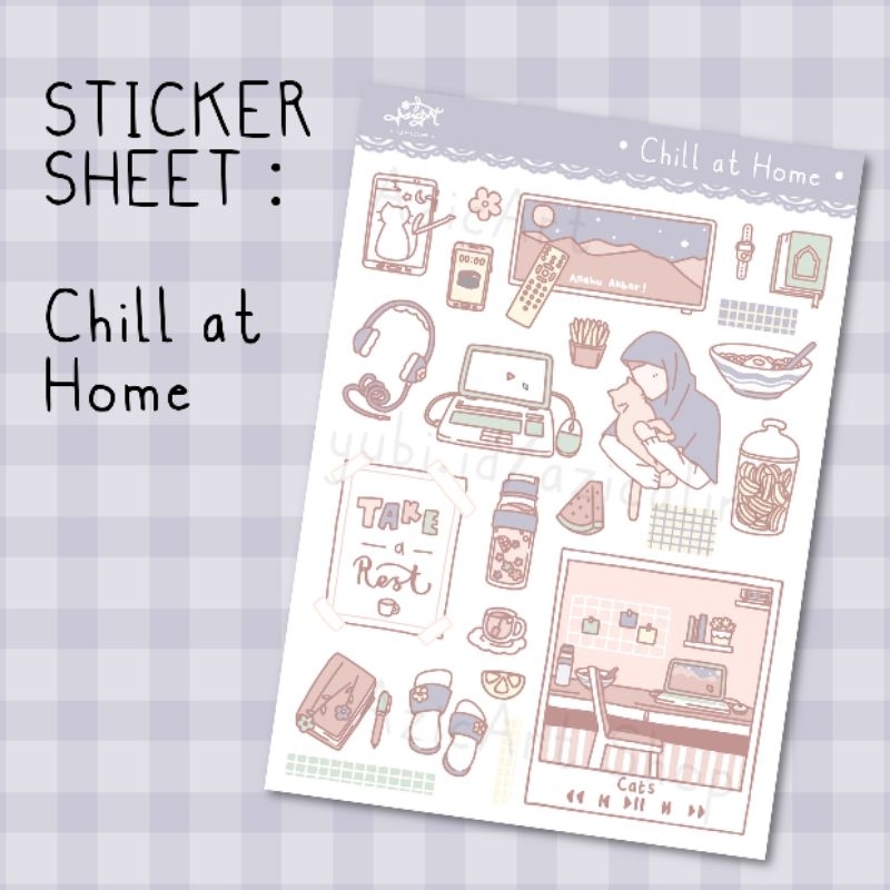 

Sticker Aesthetic Journal Chill Hijab Kucing Elektronik (Waterproof, Tahan Minyak)