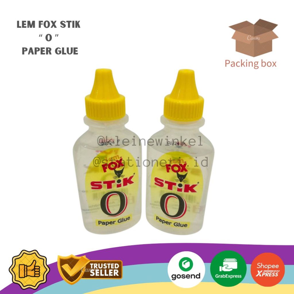 

Lem FOX Stik "O" Paper Glue/Lem Kertas Bening FOX 60gr