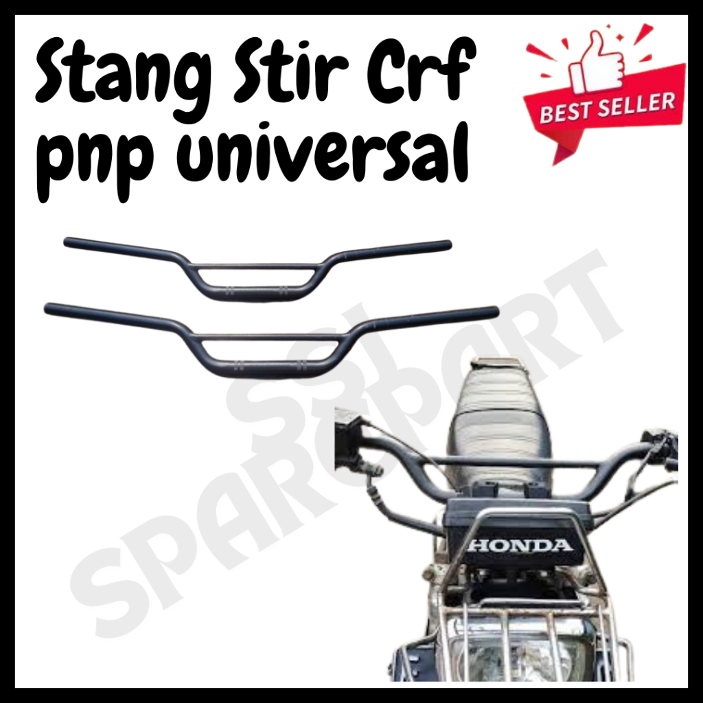Stang Setang Motor Honda Crf Standart Model Ori Hitam Tebal/ Stang Stir Win Pendek trail universal