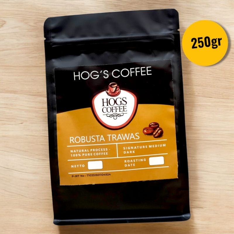 

Hogs Coffee Bubuk Kopi Robusta Trawas 250 gram
