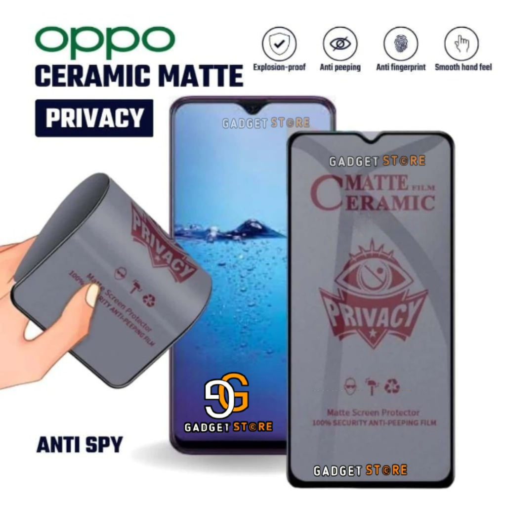 Tempered Glass Ceramic Matte Spy Oppo A37 A37f A57 lama A71 A83 anti gores pelindung layar hp