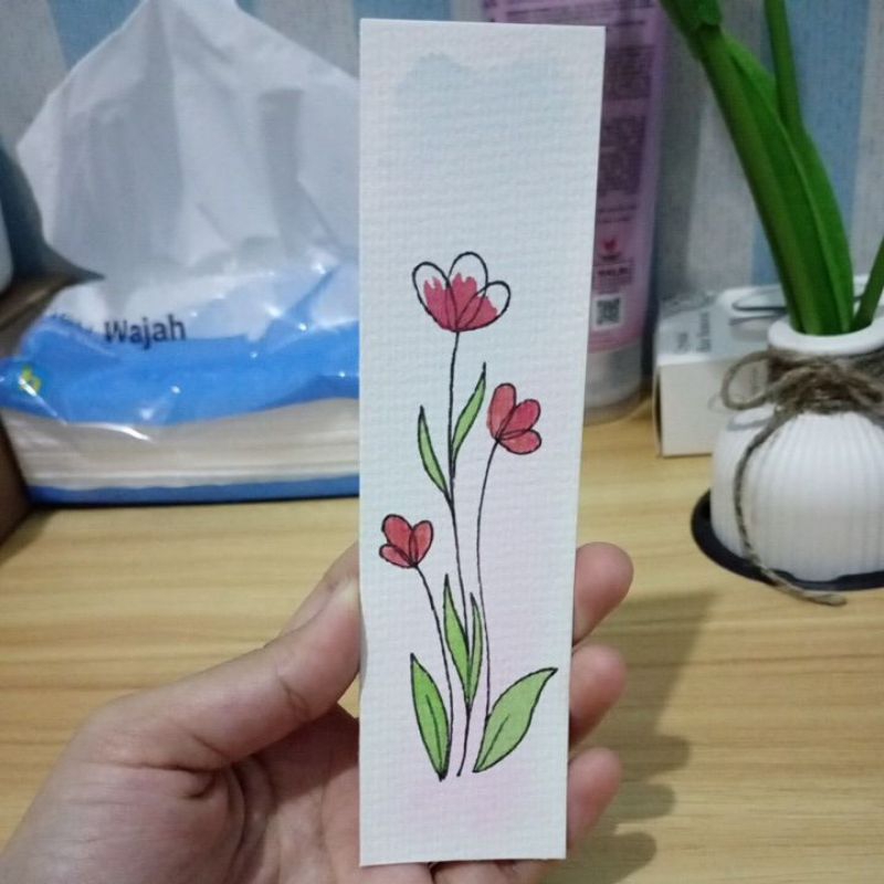 

Bookmark lukisan some flowers