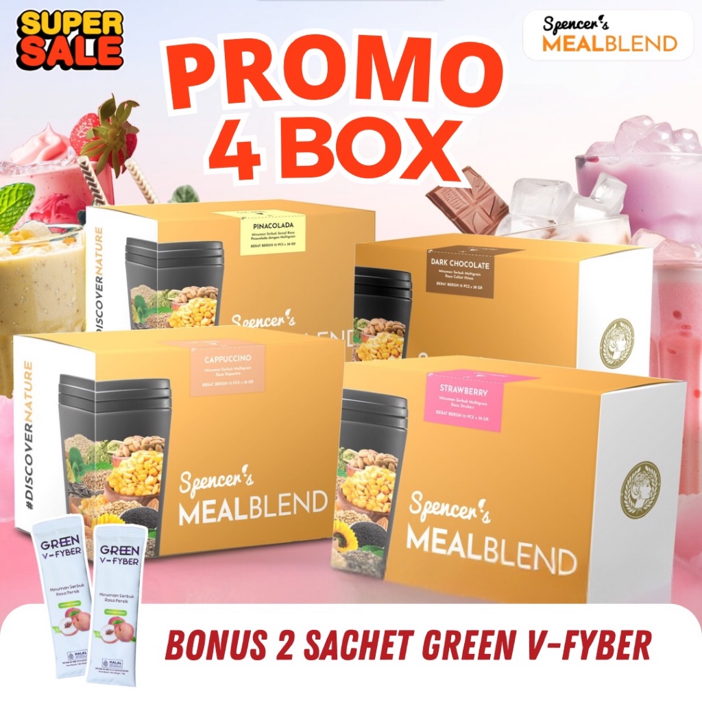 

PROMO!!! Spencer's MEALBLEND isi 4 BOX Bebas Pilih Rasa