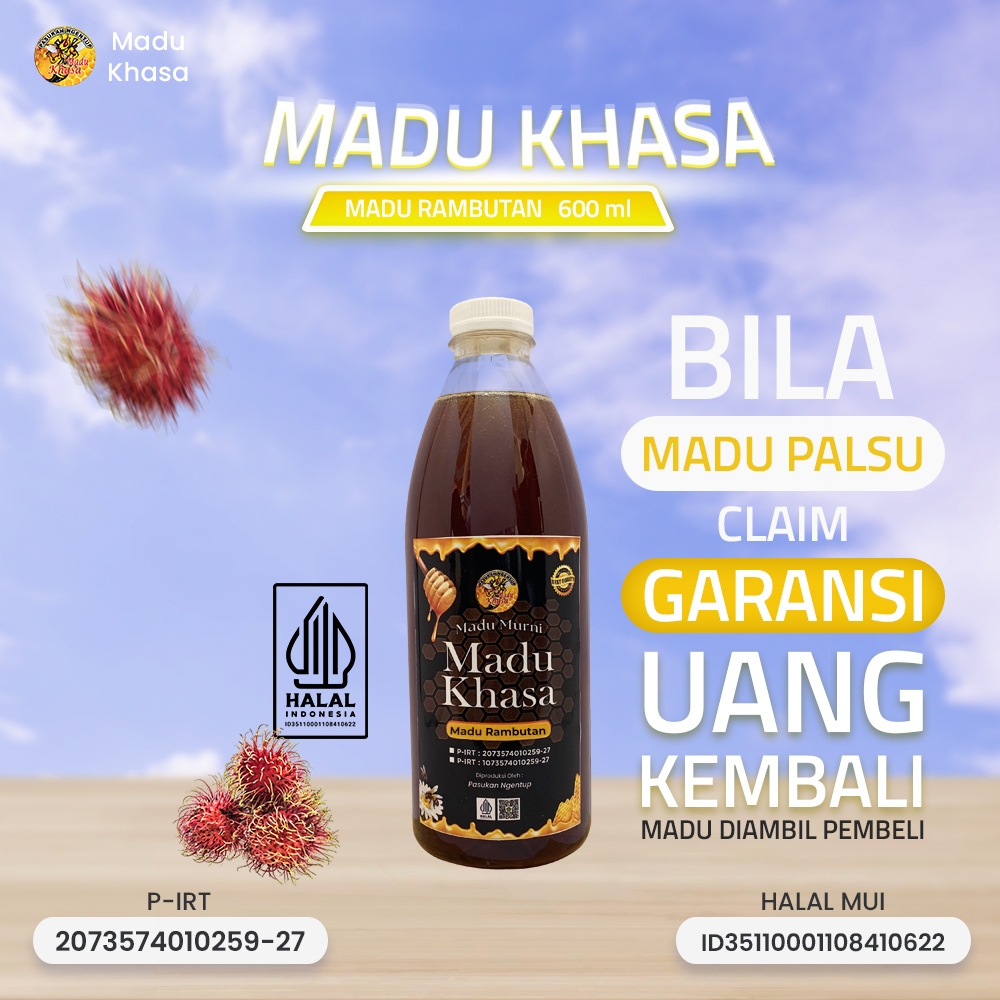 

Madu Rambutan Premium | Madu Murni dari Bunga Rambutan – MADU KHASA 600 ML