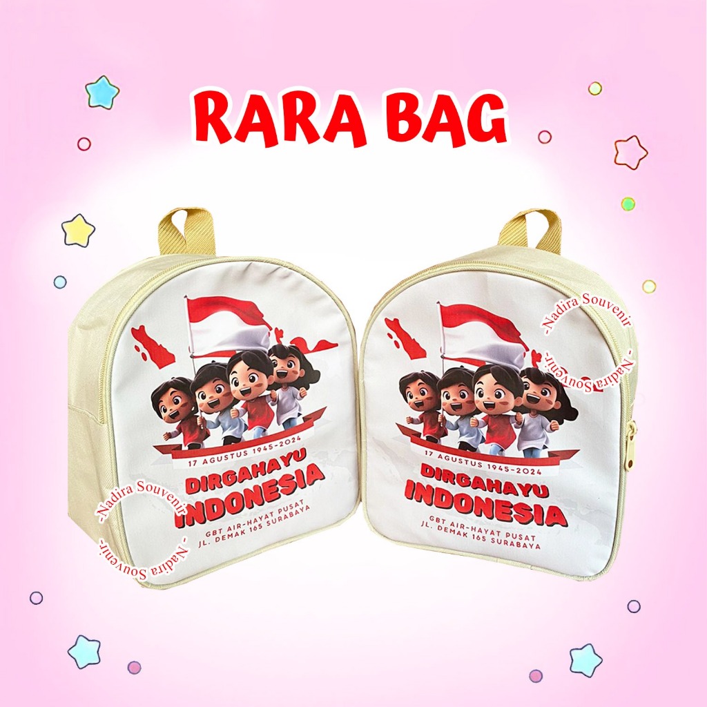 

RARA TAS RANSEL/ TAS ULTAH CUSTOM/TAS CUSTOM MURAH/SOUVENIR ULTAH/TAS CUSTOM/NAMA/FOTO/TAS TERLARIS