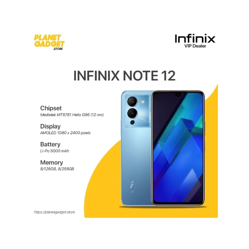 Infinix note 12 g96 8/256 HP Second Murah - Batangan