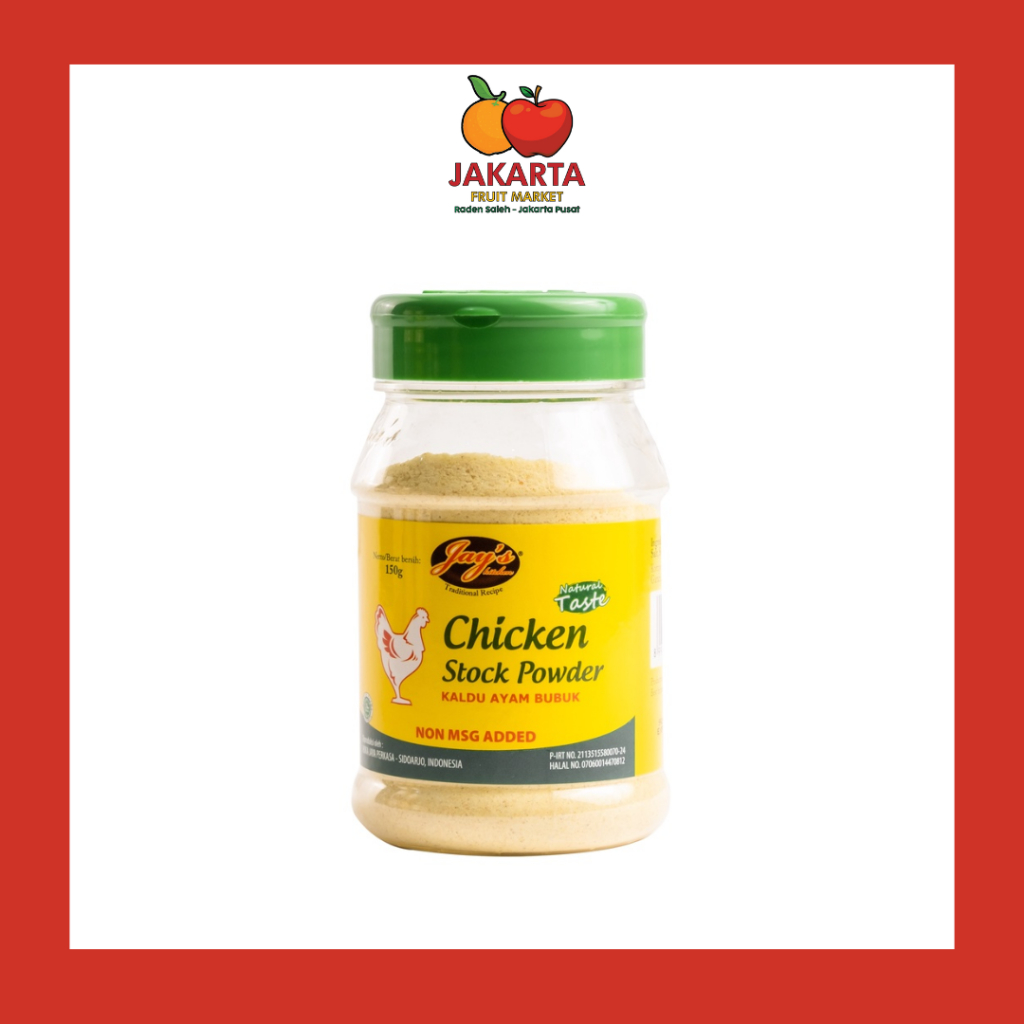 

JAYS CHICKEN STOCK POWDER 150GR NON MSG ADDED