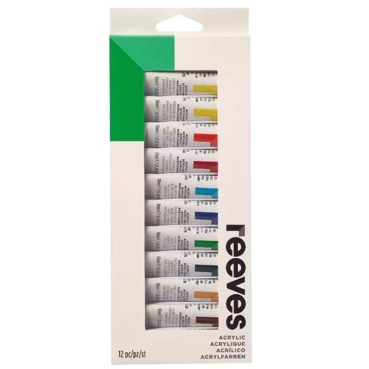 

Reeves Acrylic Paint Set 12 x 12 ml