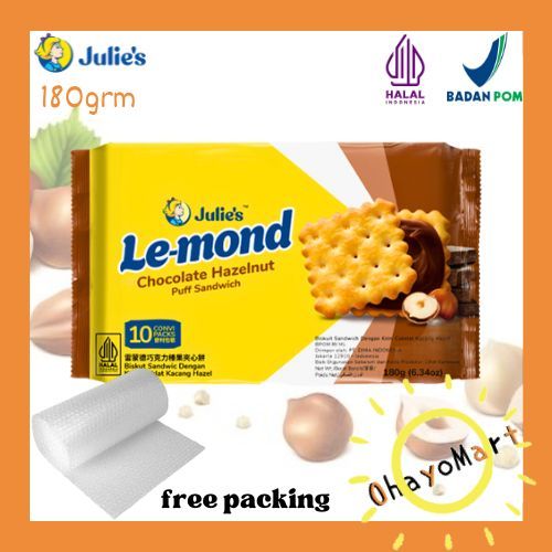

Julies le-mond cokelat hazelnut / Julies Biskuit krim cokelat kacang hazel 180grm
