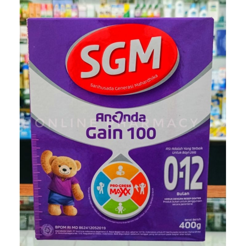 SGM Ananda Gain 100 0-12 Bulan Susu Bubuk 400 GR