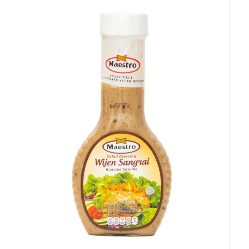 

Maestro Wijen Sangrai Roasted Sesame 237ml / Salad Dressing Wijen Sangrai