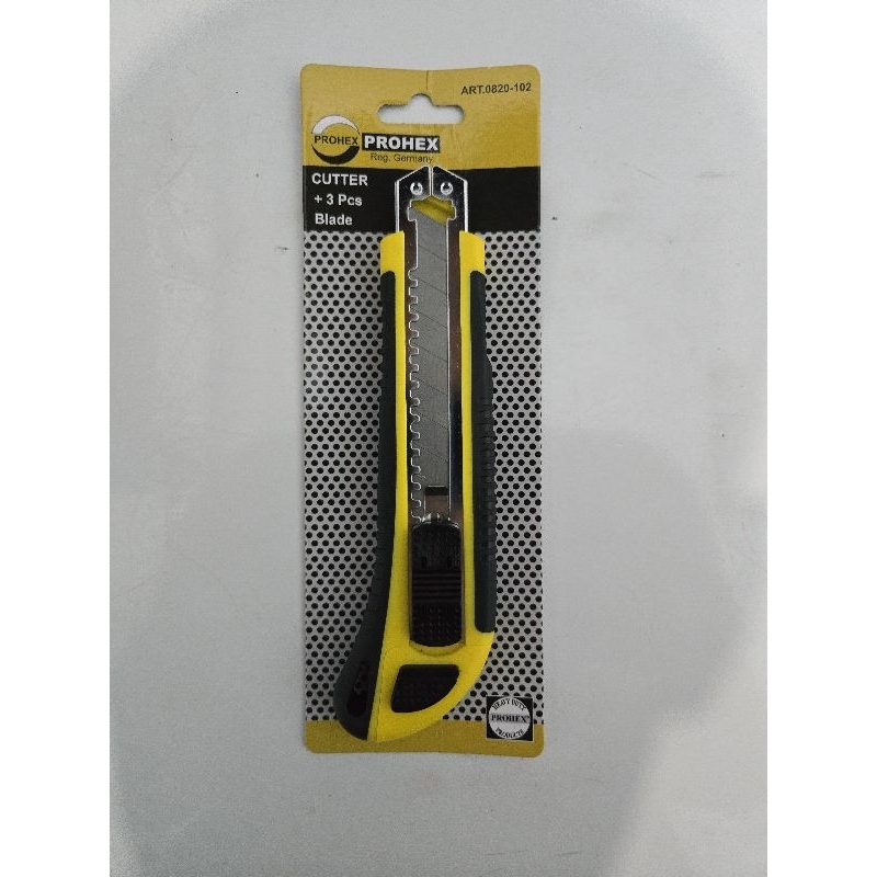 

Prohex Pisau Cutter + 3pcs Mata Cutter / Pisau Cutter Kertas Cutter Dos