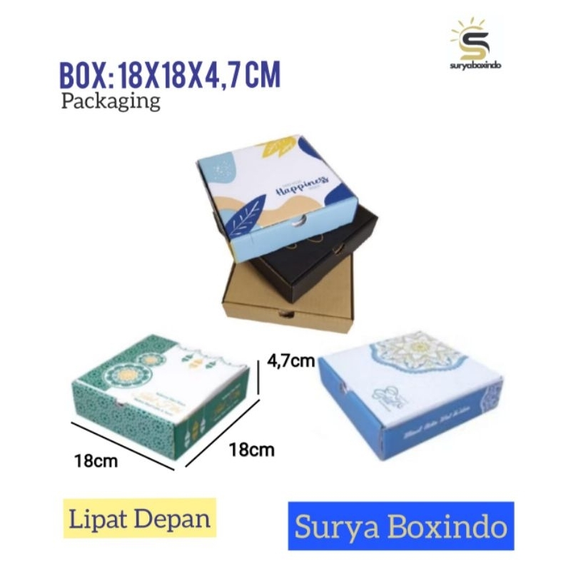 

Box 18x18x4.7cm/Dus box/Karton/packaging/Hampers/Kardus