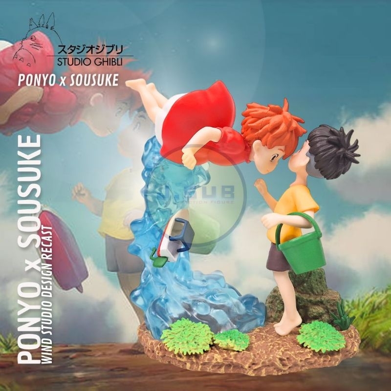 Action Figure Ponyo x Sousuke Statue Studio Ghibli Wind Studio Design Recast