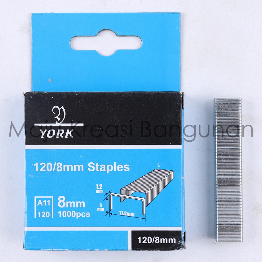 

KILAT ABIEZZ Isi Ulang Staple 8mm 1pcs Refill Tembak Staples Stapler Jok Kulit Hekter Heckter Tacker York 1 Buah Pcs