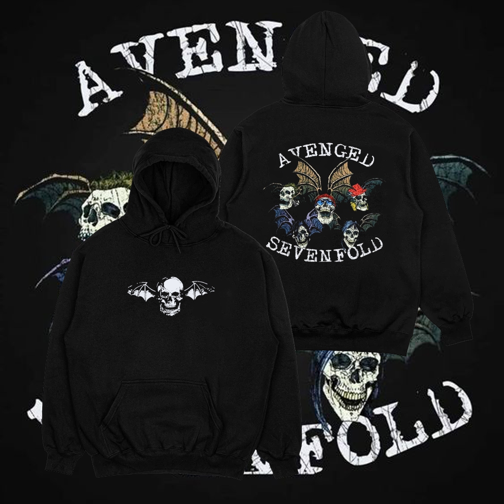Hoodie Band Metal Avenged Sevenfold sablon dtf bahan katun sablon dtf premium unisex