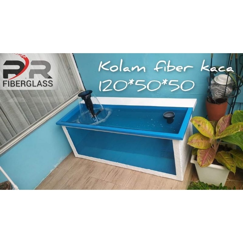 kolam fiber kaca 120*50*50