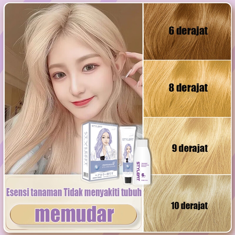 [Sebelum pewarnaan, pemutih rambut] STYLE FIT Pemutih rambut 200ml Pewarna Rambut,Warna tahan lama,P