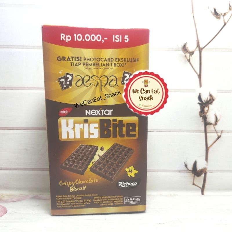 

Nextar KrisBite Crispy Chocolate Biscuit/Biskuit Salut Cokelat Box (Isi 5 Bks)