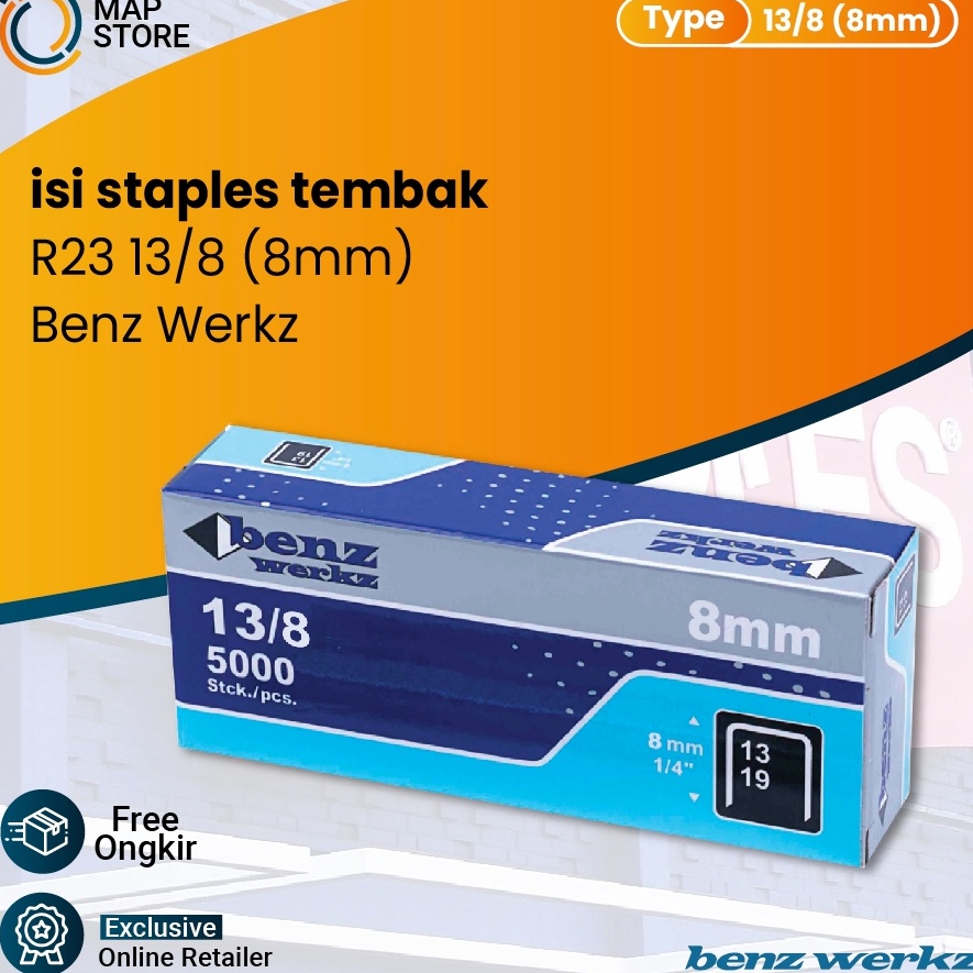 

KUALITAS TAK TERTANDINGI Isi Staples 13 8 Refill Stapler Steples Tembak R23 8 mm 138 Benz