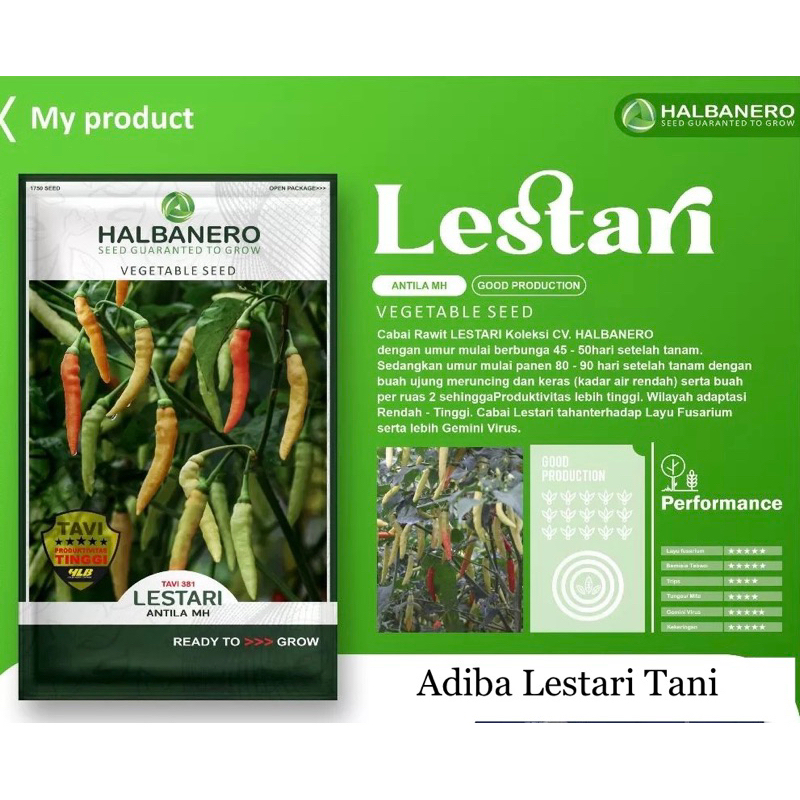 Benih Cabe Rawit LESTARI 10 Gram - Cabai Rawit Putih Cap Halbanero