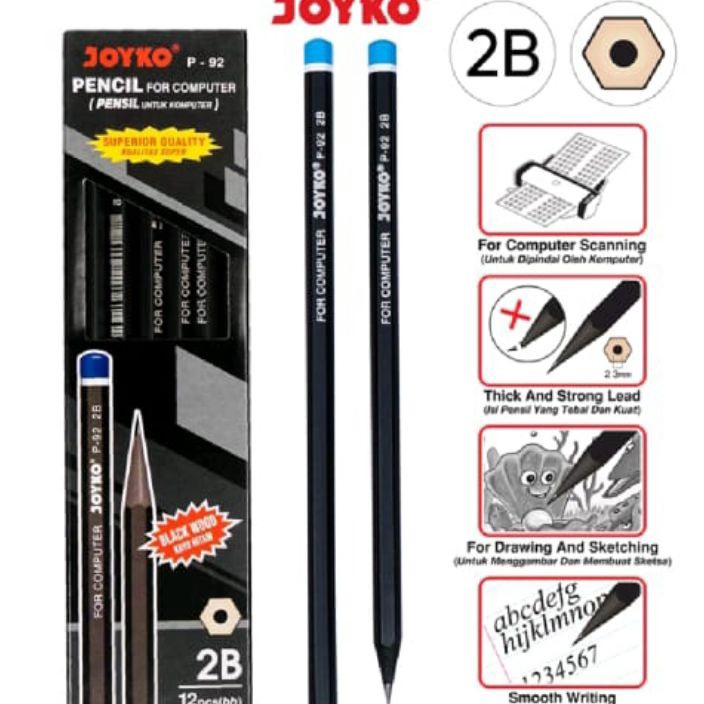 

BERLIMPAH DISKON Pensil P92 2B 1box 12pcs