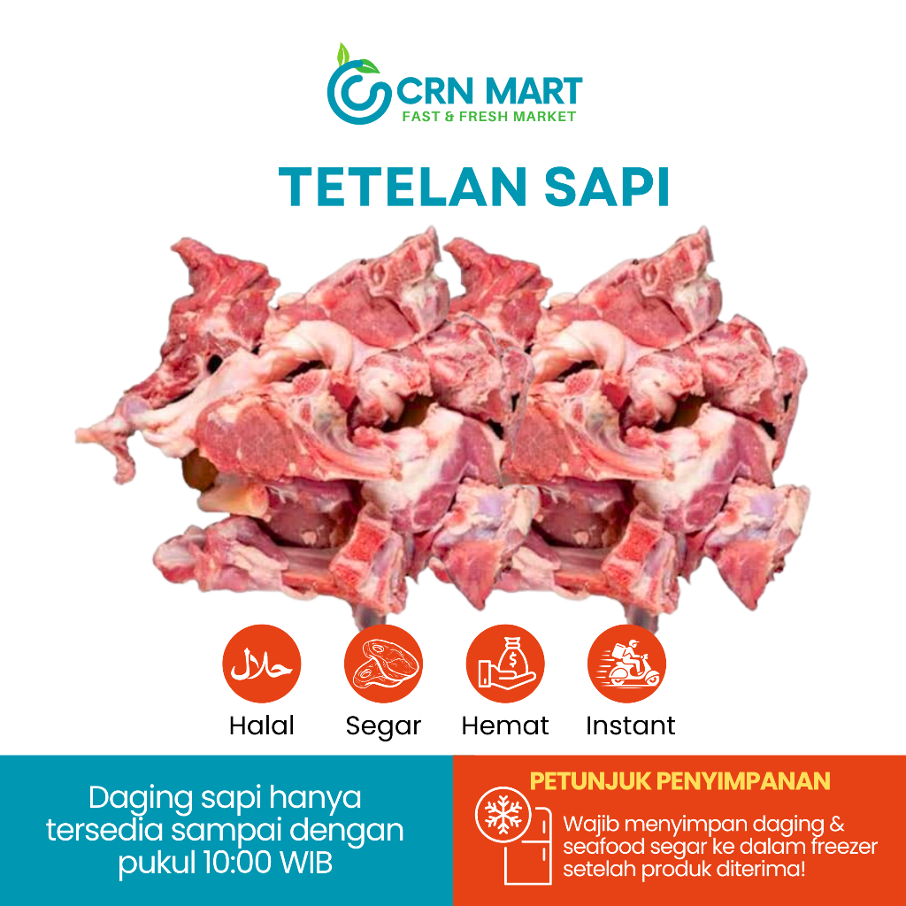 

CRN MART - Tetelan Sapi Segar/Tetelan Sapi Sop/Tetelan Sapi Fresh 500gram