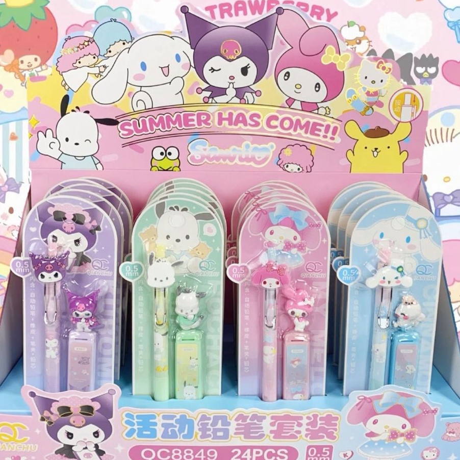 

BEST Set Pensil Mekanik karakter SANRIO Free Refill Isi Pensil 5 mm Free Pengahapus karakter 8849
