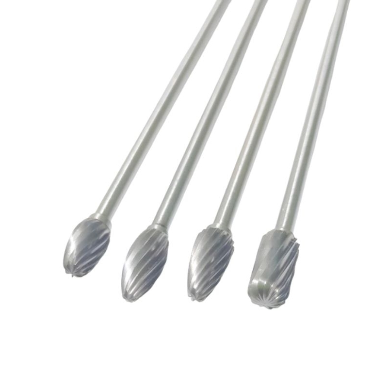 4PCS Carbide Cuner 3×6 Single Flute Long 100MM . Mata Bor Tuner Porting Head 6MM Shank 3MM Panjang 1