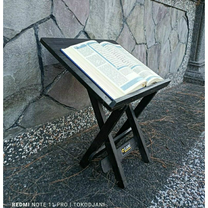 Meja Baca Al Quran/ Meja Ngaji/ Meja Lipat Model Miring Kayu Mahoni