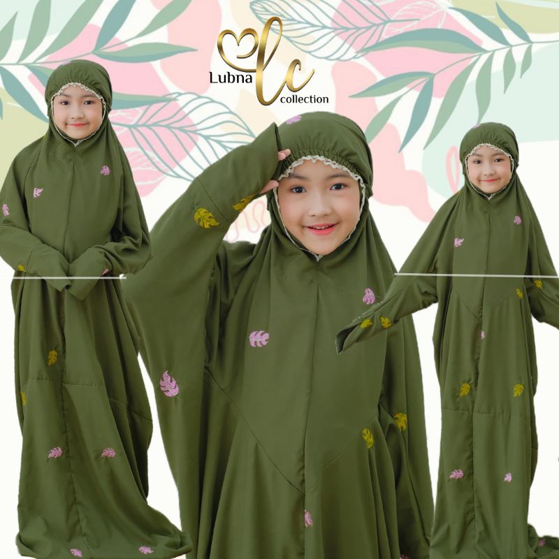 Mukena Terusan Bordir MONSTERA Anak Remaja | Lubna
