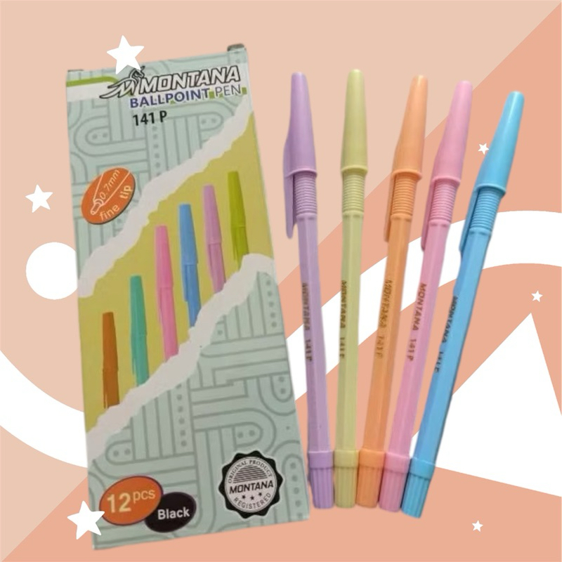 

Pulpen - Bolpoin Montana Warna Macaron