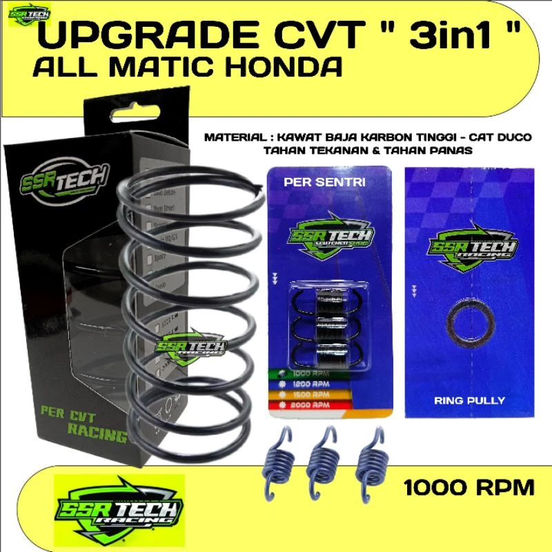 [ 3 IN 1 ] UPGRADE PER CVT PLUS PER SENTRI ALL MATIC 1000 1200 1500 2000 RPM SSR TECH