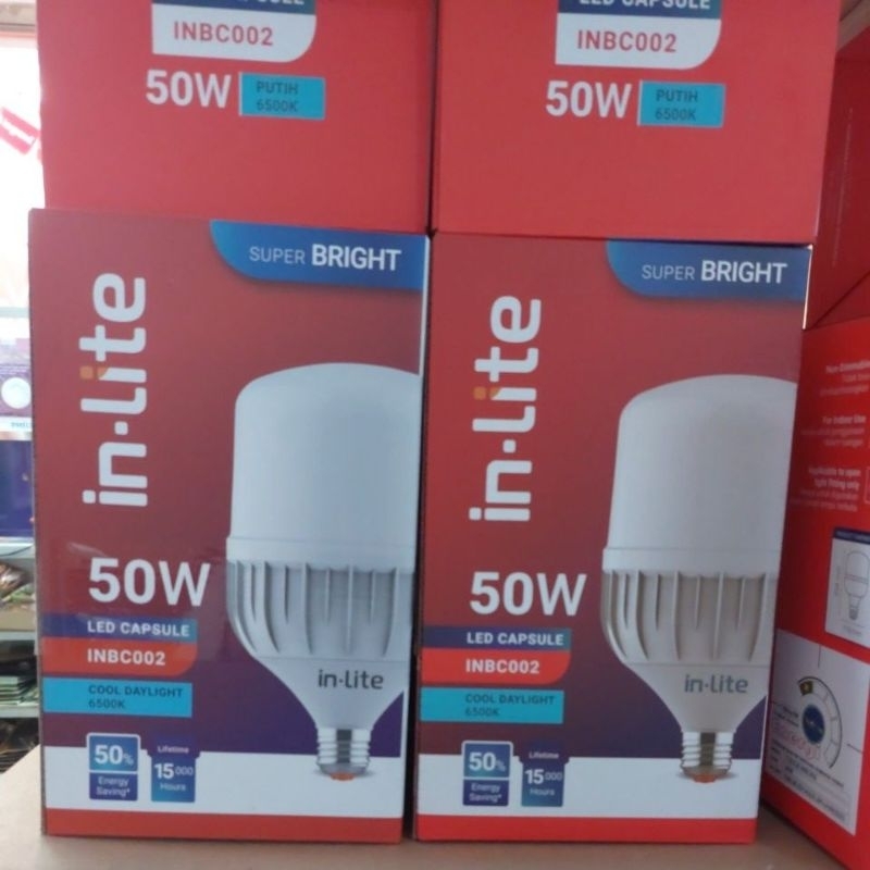 led capsule 50w inlite inbc002 cool daylight 6500k putih inbc 002