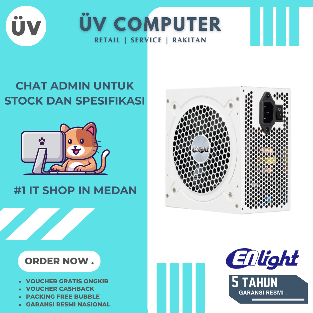 Power Supply PSU Internal PC Komputer Enlight Infinity EN550W 550W | Semi Modular 85+ 80+ Plus Bronz