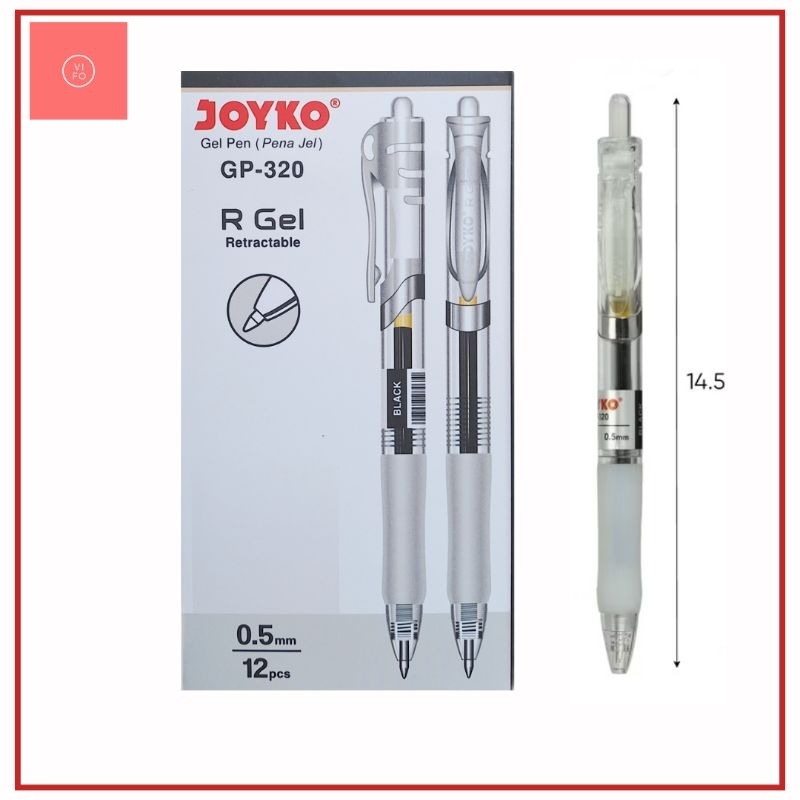 

Pen Gel Joyko R Gel Pulpen 1 Pak Isi 12