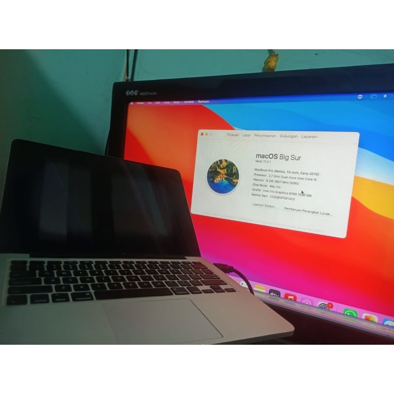 Macbook pro retina display 2015 minus