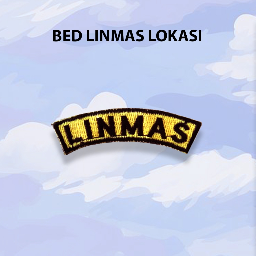 Badge Linmas Lokasi / Bet Bordir Linmas Lokasi / Emblem Bordir Linmas Lokasi (6pcs)