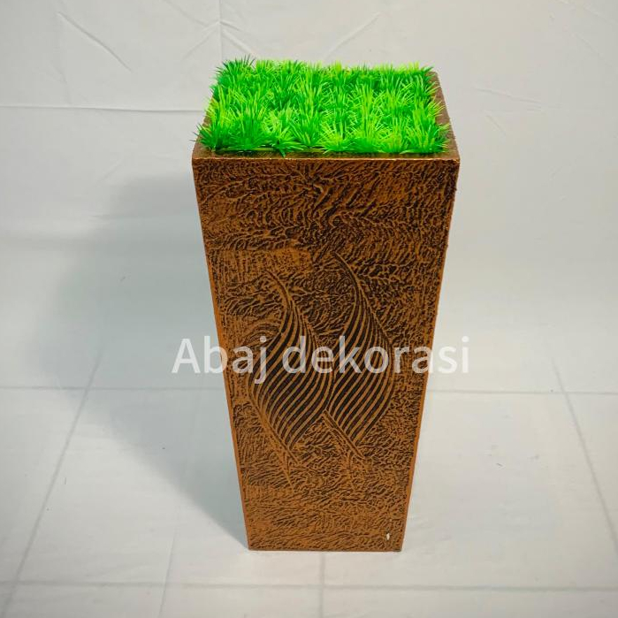 Pot bunga tinggi 25cm plastik aesthetic tamanan hias ruang tamu vas kayu dekorasi perlengkapan rumah