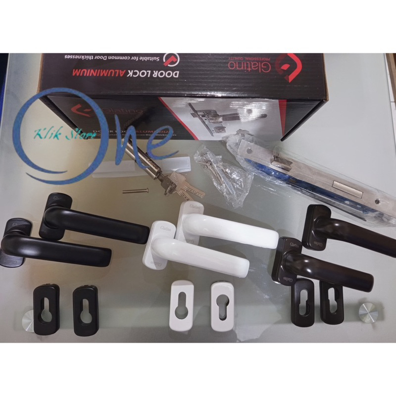 Handle + Kunci Pintu Aluminium Glatino GLT 202