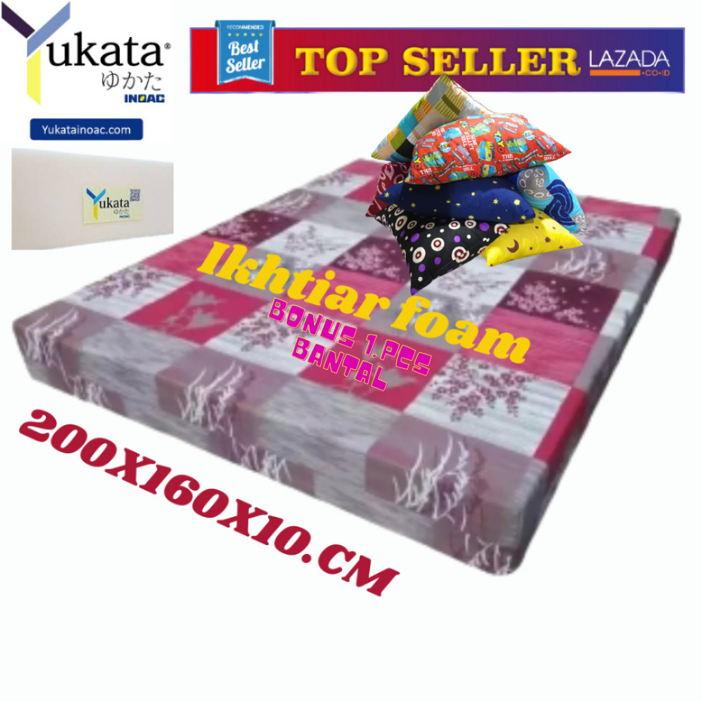 INOAC Yukata  Kasur Busa Yukata Custom no 2 tebal 10 cm Uk 200 X 160 X 10  matras Murah original