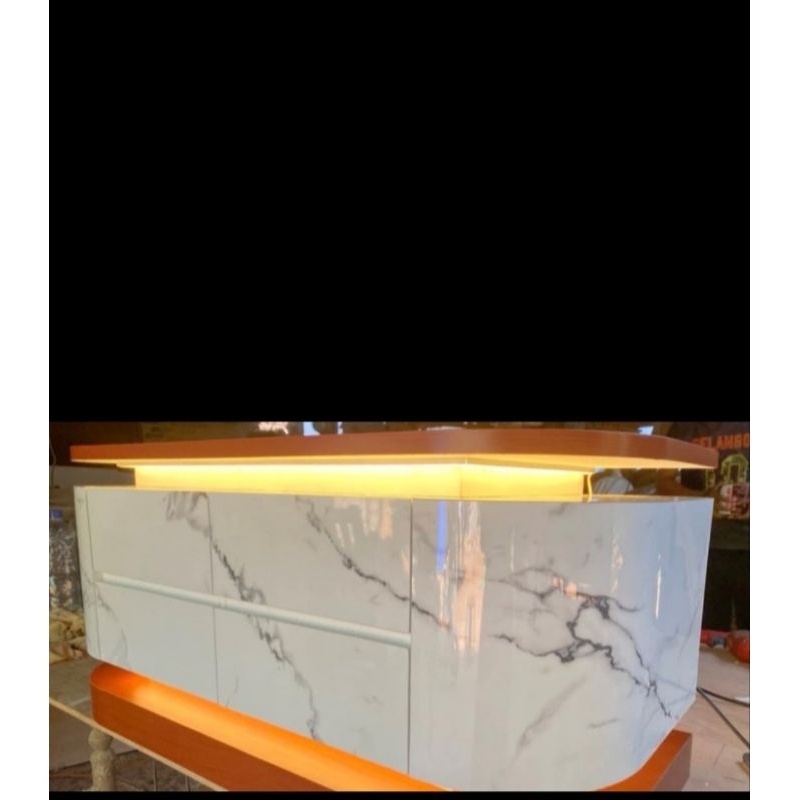 meja resepsionis cafe 150x60x100