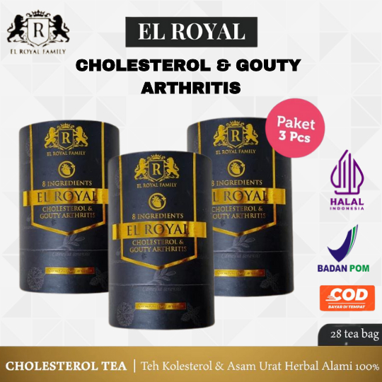 

El Royal Cholesterol & Gouty Arthritis Paket 3 Box untuk Kesehatan Kolesterol dan Asam Urat