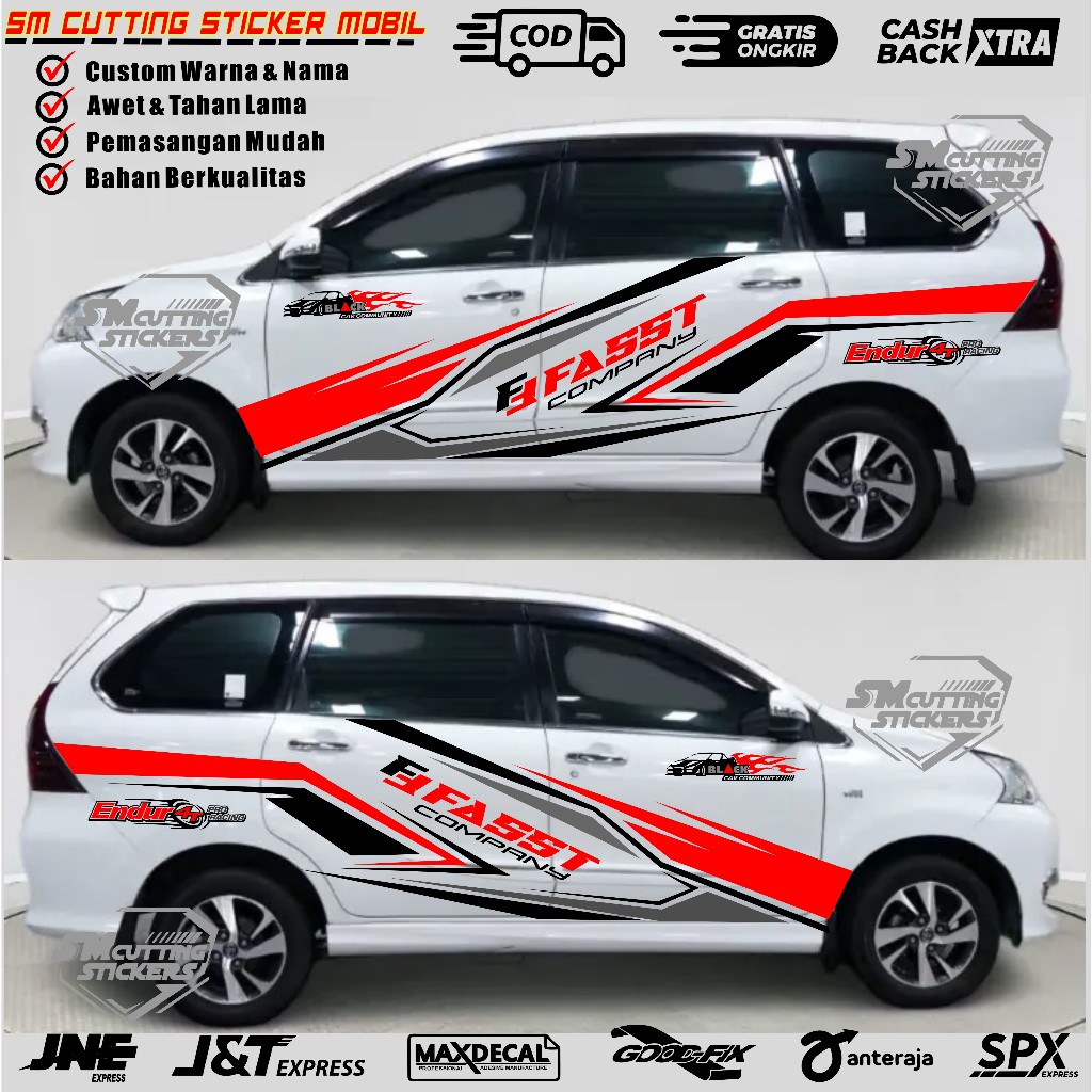 Sticker Mobil Avanza List Cutting Sticker Mobil Custom Terbaru Sticker Mobil Avanza Sigra veloz dll