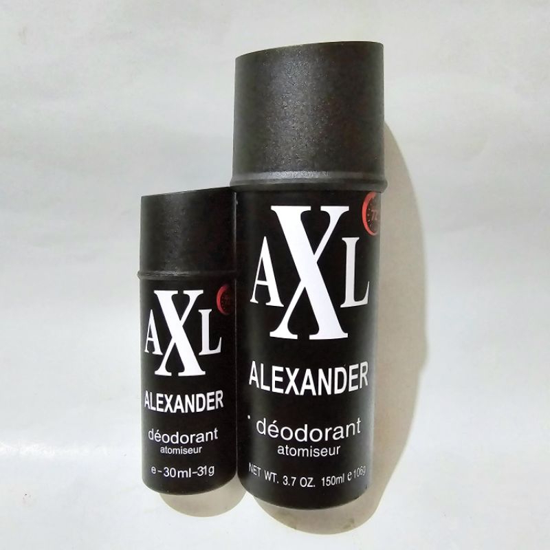 AXL Alexander Parfum Deodorant Spray 30ml - 150ml Hitam / Black