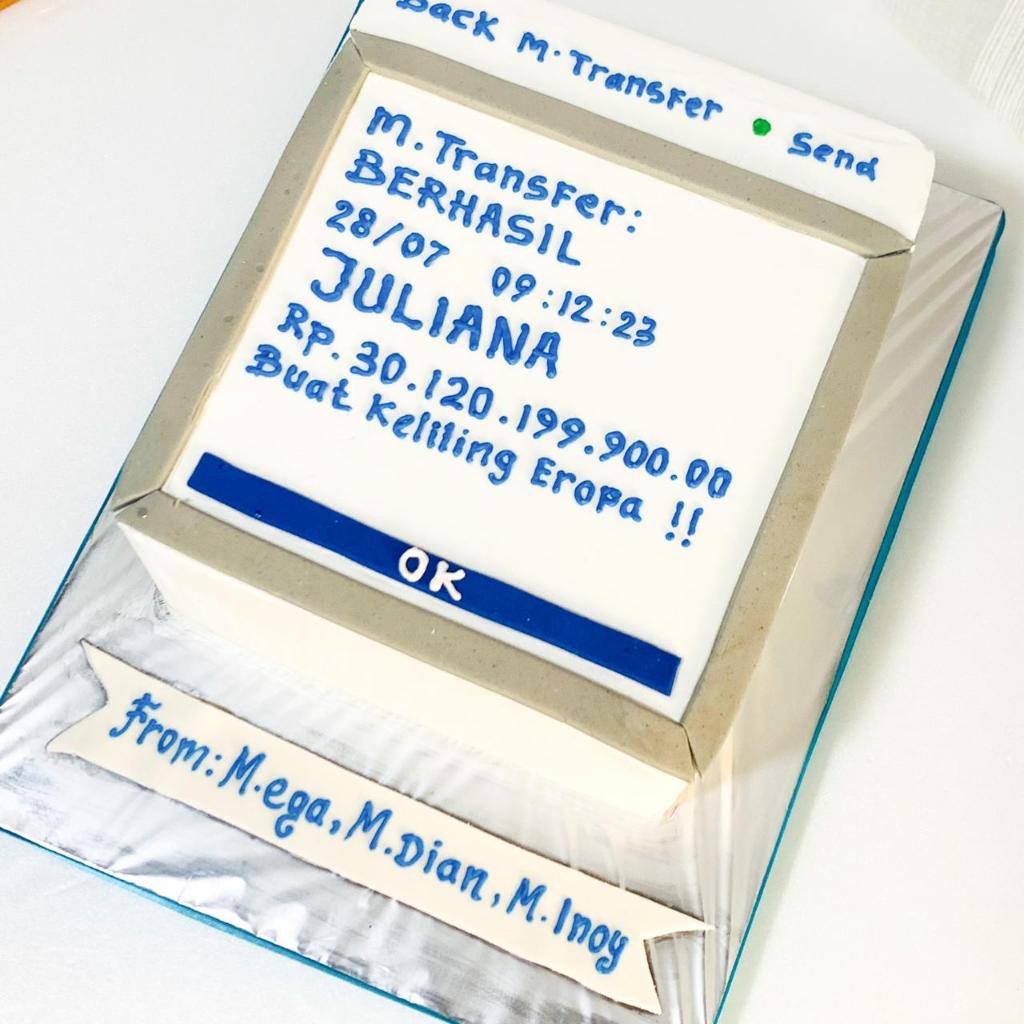 

Kue Ulang Tahun/Birthday Cake/Kue Ultah Tema Bukti Transfer/Kue Birthday Jakarta