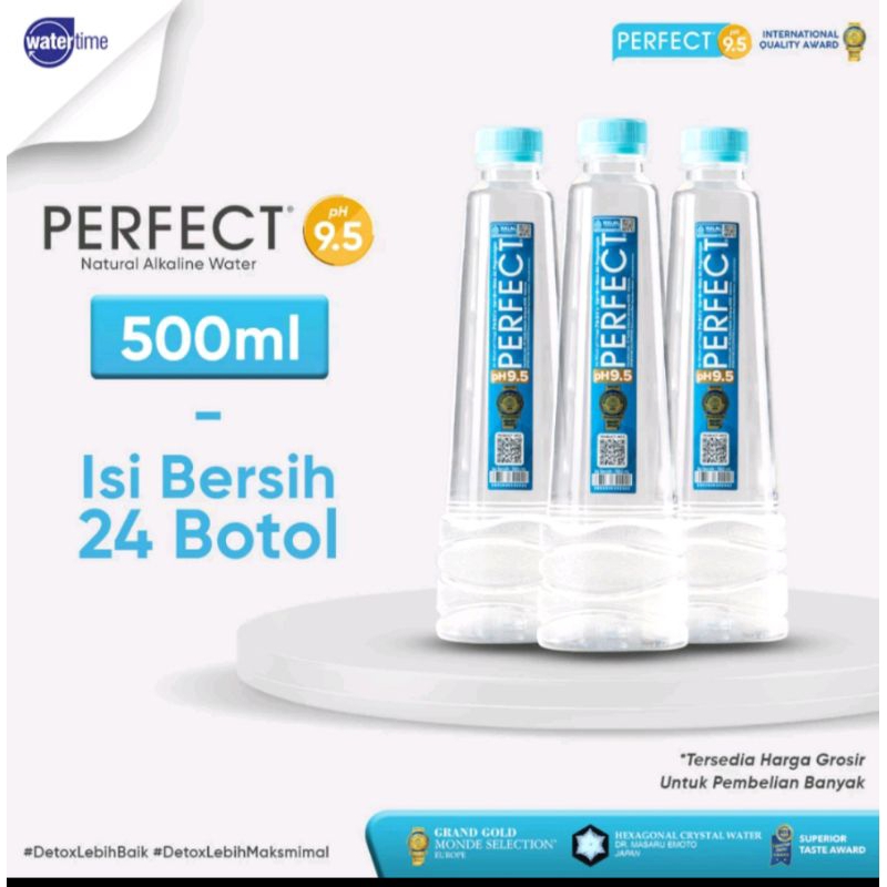 

Perfect water 500 ml air alkali PH tinggi