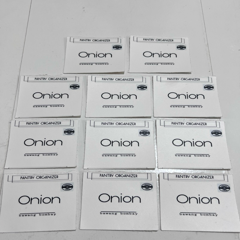 

STIKER SAJA TEMPAT BAWANG HARGA PER PCS label tulisan bawang dapur dan laundry room dapur aesthetic