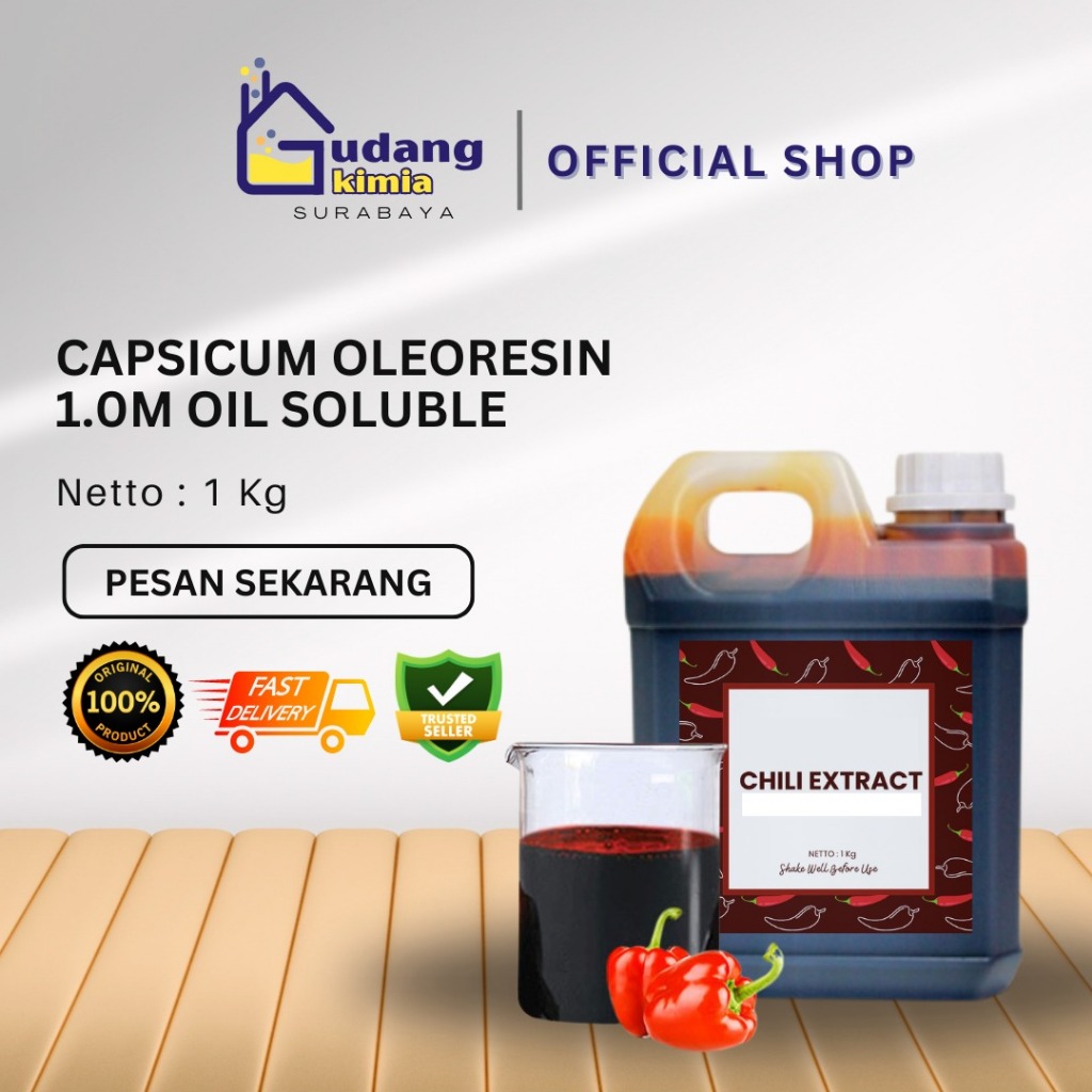

Capsicum Oleoresin 1 Juta SHU Oil Soluble (OS) / Ekstrak Cabai / Chilli Extract 1 KG
