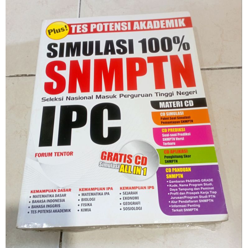 ( OBRAL ) BUKU PENDIDIKAN // SNMPTN // SIMULASI 100℅ SNMPTN IPC // ORIGINAL